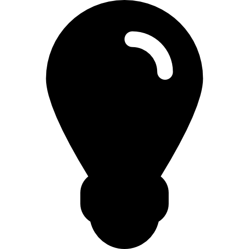 Turned off lightbulb with shine